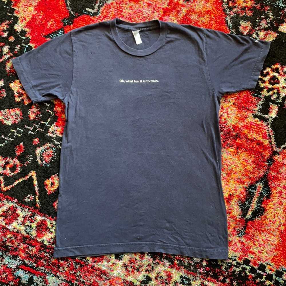 Apple shirt- dark blue- small